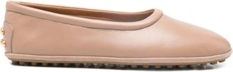 Tod's Pink Leather Ballet Flats