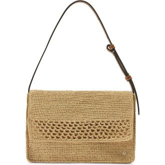 Helen Kaminski Poppy Crochet Raffia Shoulder Bag in Natural at Nordstrom