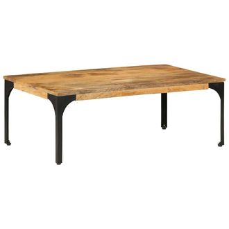 vidaXL Vidaxl - Mesa De Centro De Madera Maciza Mango 100x55x35 Cm