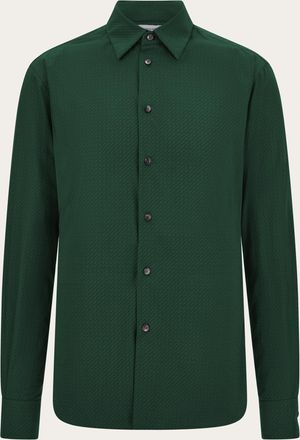Ferragamo Uomo Camicia Ferragamo Monogram Verde