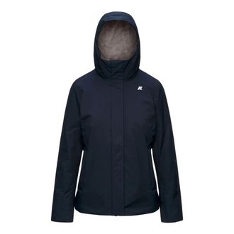 K-Way Lil Twill Soft Beaver Jas - Dames - Jassen - Blauw - Maat: XL Nylon