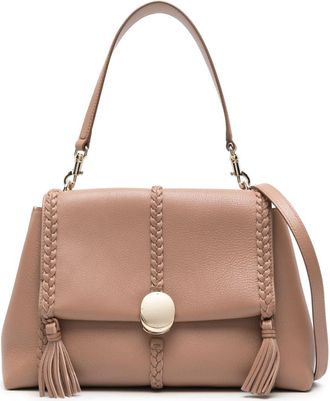 Chloé medium Penelope tote bag - women - Calf Leather/Linen/Flax/Bullhide Leather/Calf Leather - One Size - Neutrals