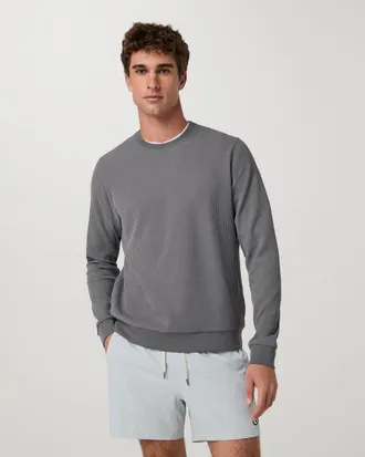 Vuori Clothing Tech Waffle Crew Neck Shirt | Pinecone | Medium