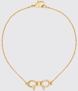 Ferragamo Bracciale Vara Bow in ottone con cristalli e logo