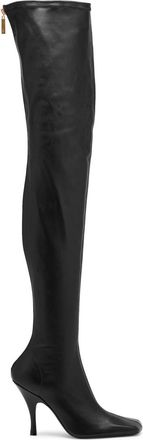 Khaite Eva 100 Womens Designer Leather Black Over-the-knee Boots UK4 - 37 (IT37 / UK4)