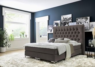 Atlantic Home Collection Boxspringbett »Ronja« mit Topper und extra hohem Kopfteil