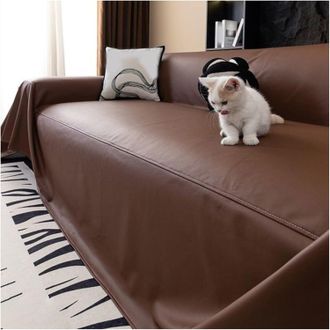 OEM Funda Impermeable De Polipiel Para Sof&aacute; Modular, Protecci&oacute;n Para Mascotas/perros, Color Caf&eacute; Oscuro, 180x150 Cm