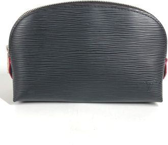 Louis Vuitton Black Noir Pink Epi Leather Pochette Pouch (Pre-Owned)