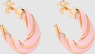 Aur&eacute;lie Bidermann Boucles doreilles Diana Baby Pink