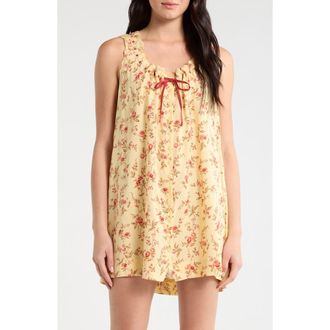 Reformation Holly Floral Print Sleep Dress in Wistful at Nordstrom, Size X-Small