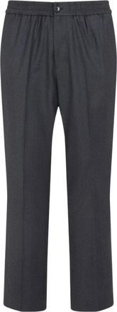 Ami Smooth Wool Elasticated Waist Straight-Leg Pants