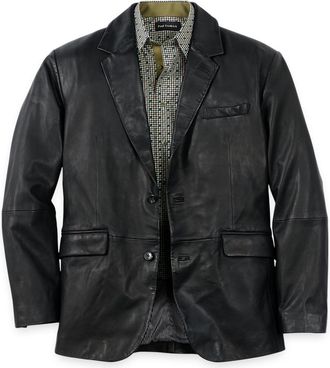Paul Fredrick Leather Blazer