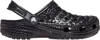 Crocs Metallic Classic Klomp in Zwart - Dames - Klompen - Zwart - 36 EU - Schoenen