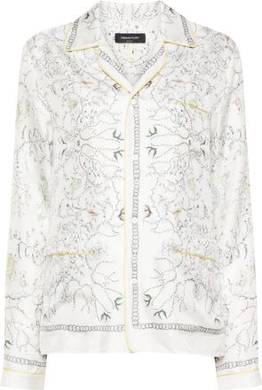 Fabiana Filippi botanical-print silk shirt - women - Silk - L - White