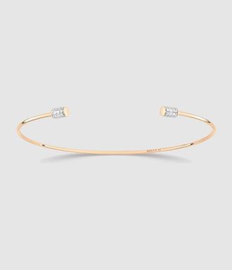 Ginette NY Jonc Choker Single Or Rose Diamants