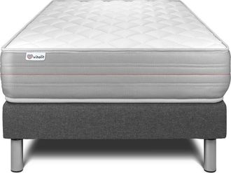 VITALIT Somier Gris + Colch&oacute;n Con Espuma Viscoel&aacute;stica 90 X 190