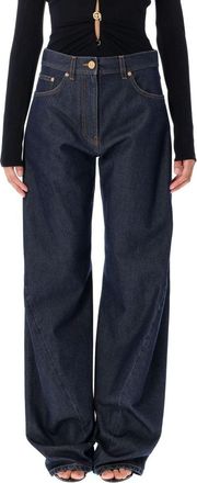 Versace Wide-Leg High-Waist Denim Jeans