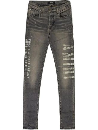 Amiri Military Stencil jeans - men - Cotton - 34 - Grey