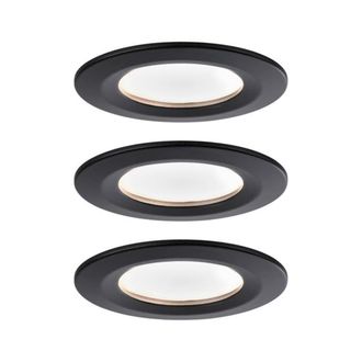 Paulmann kit 3 focos led empotrables fijos de metal di&aacute;metro 7,8 cm