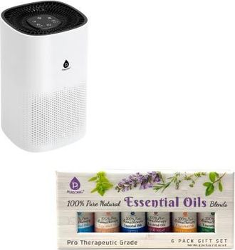 Pursonic Purify & Relax Home Wellness Bundle - True HEPA Air Purifier & 6 Pack of 100% Pure Essential Oils Blends in Multicolor at Nordstrom
