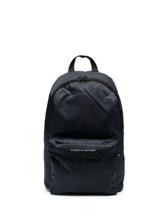 Tommy Hilfiger logo-print zipped backpack - men - Polyester - OS - Black