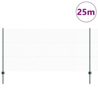 Berkfield Home Green Garden Fence Set Set of 2 Green Metal Large Durable