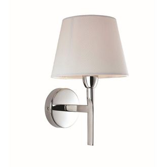 Netlighting Transition 1 Light Single Indoor Wall Light Polished Stainless Steel Cream E14