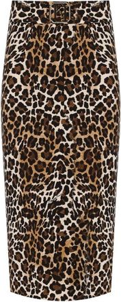 Elisabetta Franchi Animal-Print Midi Skirt