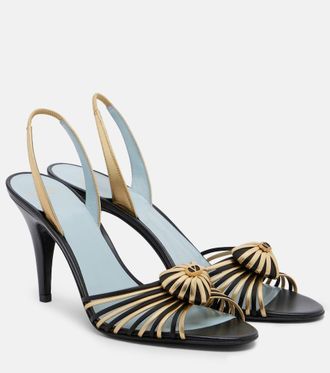 Valentino Garavani Coeur Royal leather slingback sandals