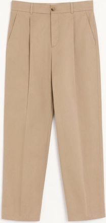 Valentino Pantalone Valentino in gabardina di cotone con ricamo VLogo Uomo BEIGE 44