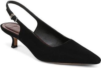 Vince Sabra Slingback Kitten Heel Pump in Black-Dm at Nordstrom, Size 8.5
