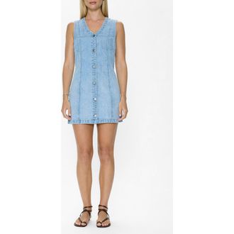Pistola Denim Carmel Denim Button-Up Minidress in Serendipity at Nordstrom, Size X-Large