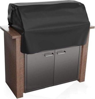 OEM Funda Impermeable Para Barbacoa - Funda Protectora Para Parrilla - Cocina Al Aire Libre - Tela Oxford 210d - 81 X 66 X 61 Cm - Negra