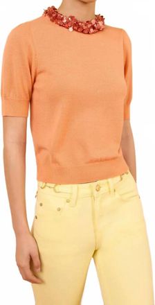 Ulla Johnson Jude Embellished Top In Hibiscus