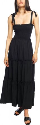 LBLC The Label Darla Smocked Maxi Dress In Black