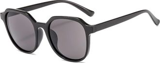 Generic Women Large Frame Outdoor Sunglasses Vacation Commuter Men Decorative Sun Glasses(Black)