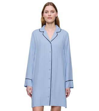 Triumph Nachthemd TRIUMPH Amourette Jacquard NDW, Damen, Gr. 36, N-Gr, ice, Obermaterial: 100% Viskose, Kleider Nachthemd, elegant und weich