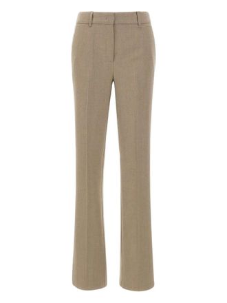 Marella welt-pocket trousers - women - Viscose/Wool/Polyester/Spandex/Elastane - 42 - Neutrals