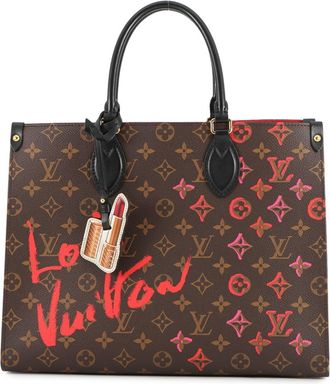 Louis Vuitton Monogram Red Color Monogram Tote Bag (Pre-Owned)