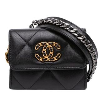 Chanel Pre-owned Quilted Mini Flap Crossbody - Dames - Pre-owned - Zwart - Maat: ONE Size Leer