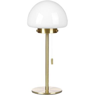 Beliani Beliani - Minimalistic Table Lamp with Pull Switch Shade Metal Base Glass Gold Moruga