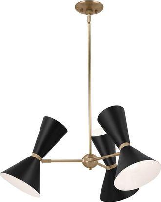 Elstead Lighting L&aacute;mpara de ara&ntilde;a, Bronce champ&aacute;n, negro