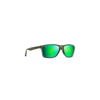 Maui Jim Onshore Polarized Rectangular Sunglasses - male - Maui Jim - Sunglasses - Green - 58 MM - Accessories