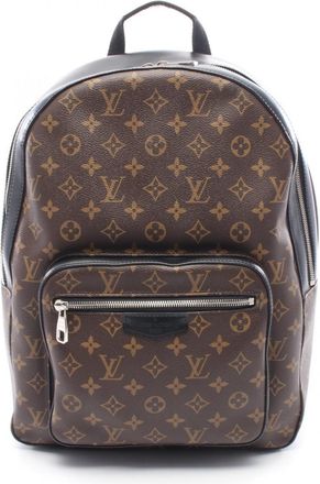 Louis Vuitton Black Brown Monogram Macassar Coated Canvas Leather Backpack (Pre-Owned)