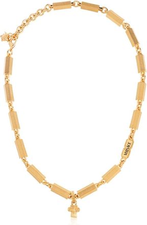 Versace Ketting met gegraveerd logo - Heren - Kettingen - Geel - ONE Size - Accessoires