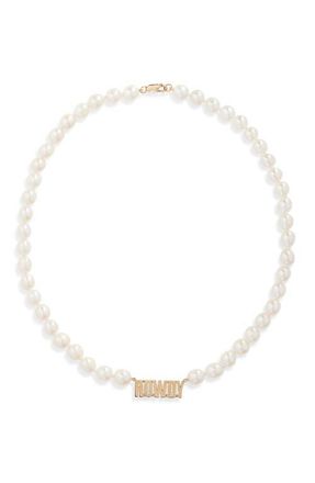 Established Rowdy Pearl Necklace in Gold at Nordstrom