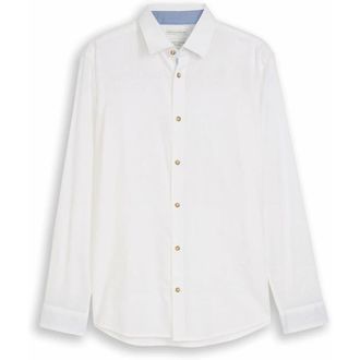 Tom Tailor Casual Shirt - Heren - Overhemden - Wit - Maat: XL