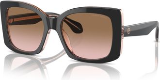 Giorgio Armani 0ar8208u Oversized Square Acetate Sunglasses with Gradient Lenses