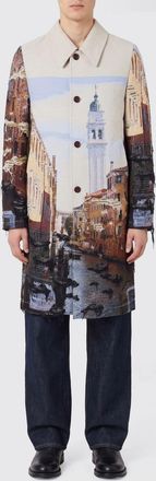 Junya Watanabe Cappotto a monopetto in misto cotone stampato Junya Watanabe