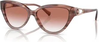 Emporio Armani 4192 Sole Cat-Eye Sunglasses with Translucent Brown Acetate